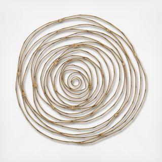 Round Metal Bamboo-Style Wall Decor