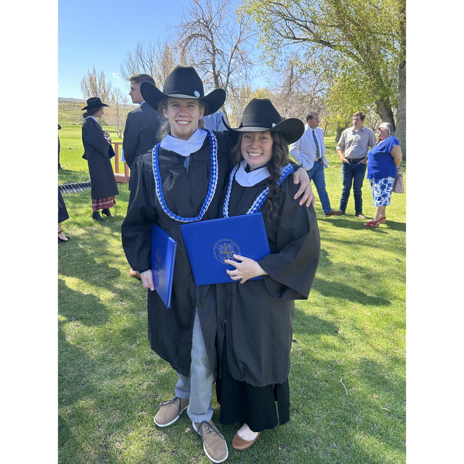 Ainsley and Brian on their graduation---and engagement--day!