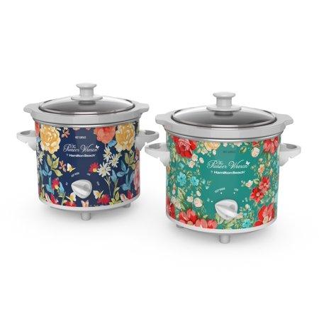 Pioneer Woman 1.5 Quart Slow Cooker (Set of 2) Fiona Floral/Vintage Floral | Model# 33016 by Hamilton Beach