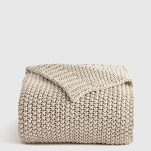 Cotton Fisherman Throw in Natural