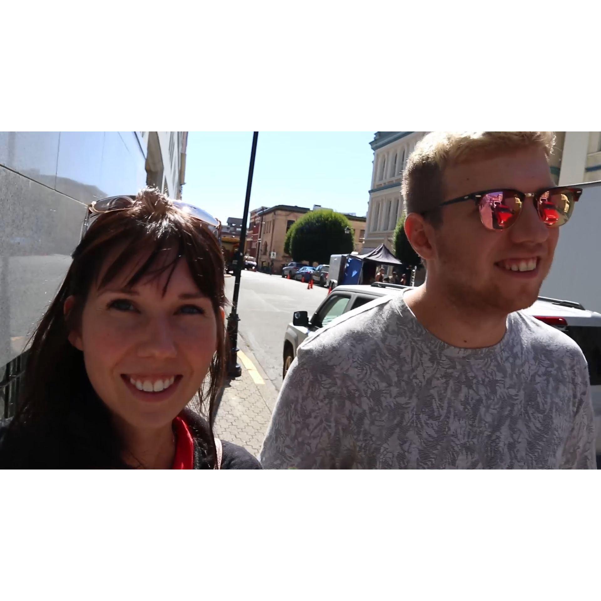 Walking around downtown Victoria