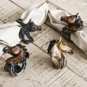 Western Horses Napkin Rings (4 pcs)