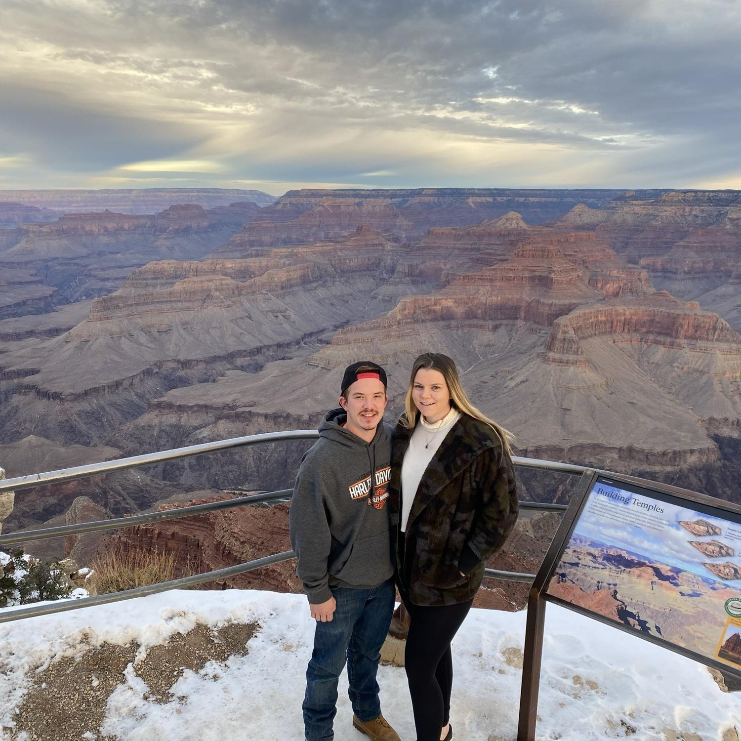 We took a cross country road trip to spend time with Nicks family. We took a small detour to visit the Grand Canyon. It was incredible!