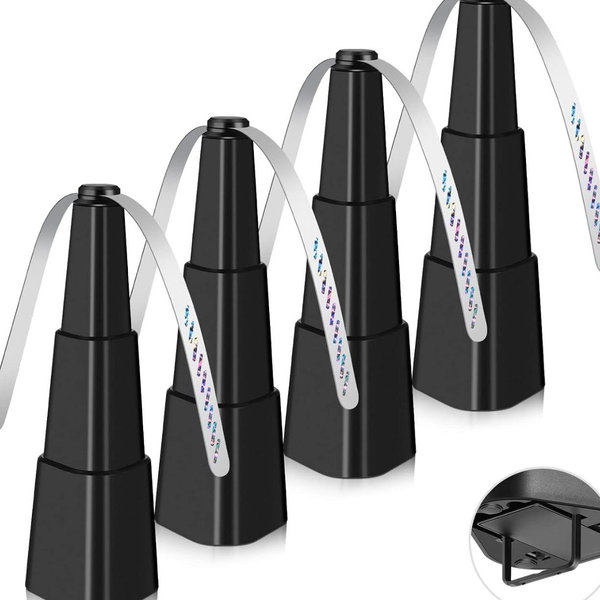 Grete Gotye Portable Battery Powered Fly Fans for Tables Up to 15 Hours Working Time, 4-Pack Indoor Outdoor Mute Food Fan with Hook, Tabletop Fan for Home Restaurant Party Picnic Patio BBQ, Black