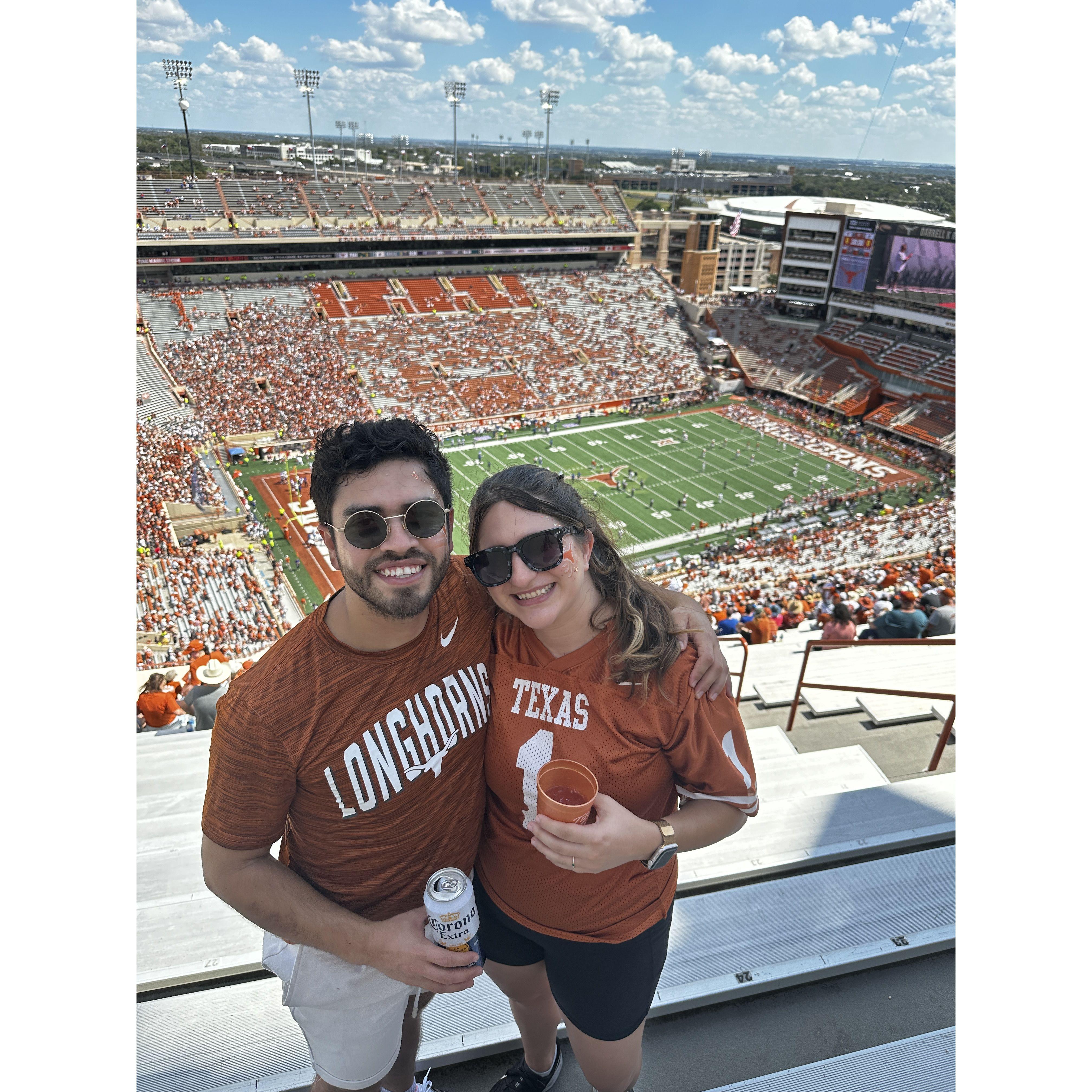 Alejandro's first UT game (hook'em)