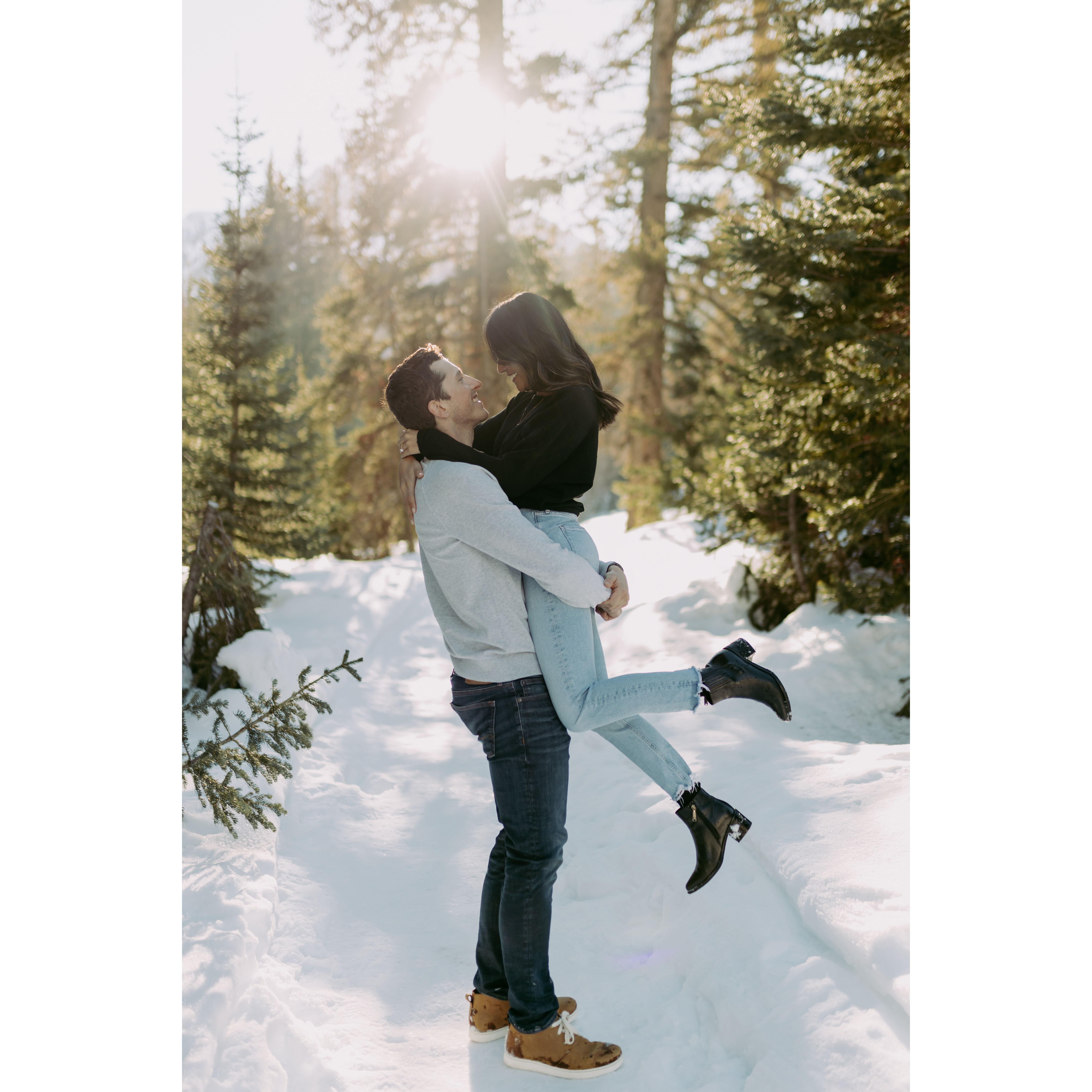 Engagement photoshoot in Big Cottonwood Canyon, UT