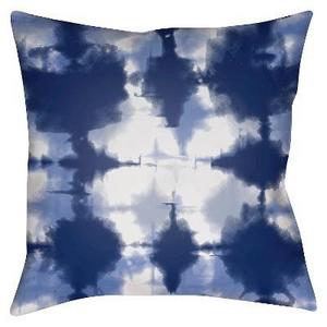 Blue Itu Tie Dye Throw Pillow 16"x16" - Surya