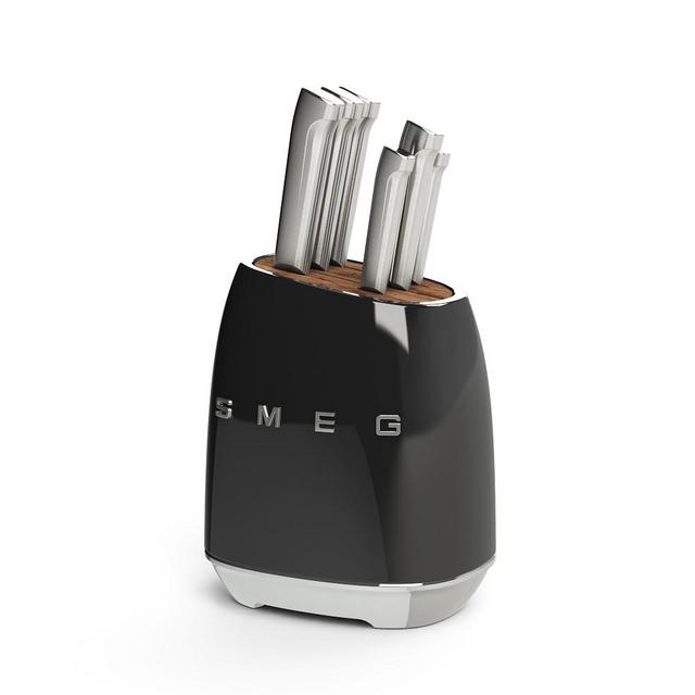 Smeg 6-Piece Knife Block Set, Black
