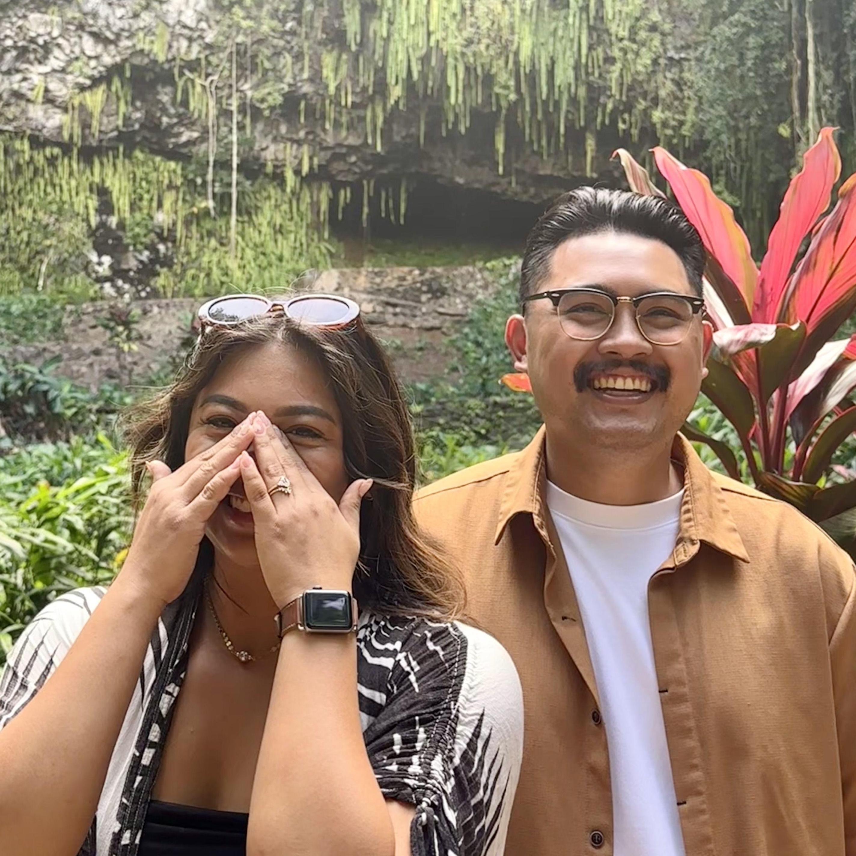 Our engagement at Wailua Fern Grotto, Kaua'i