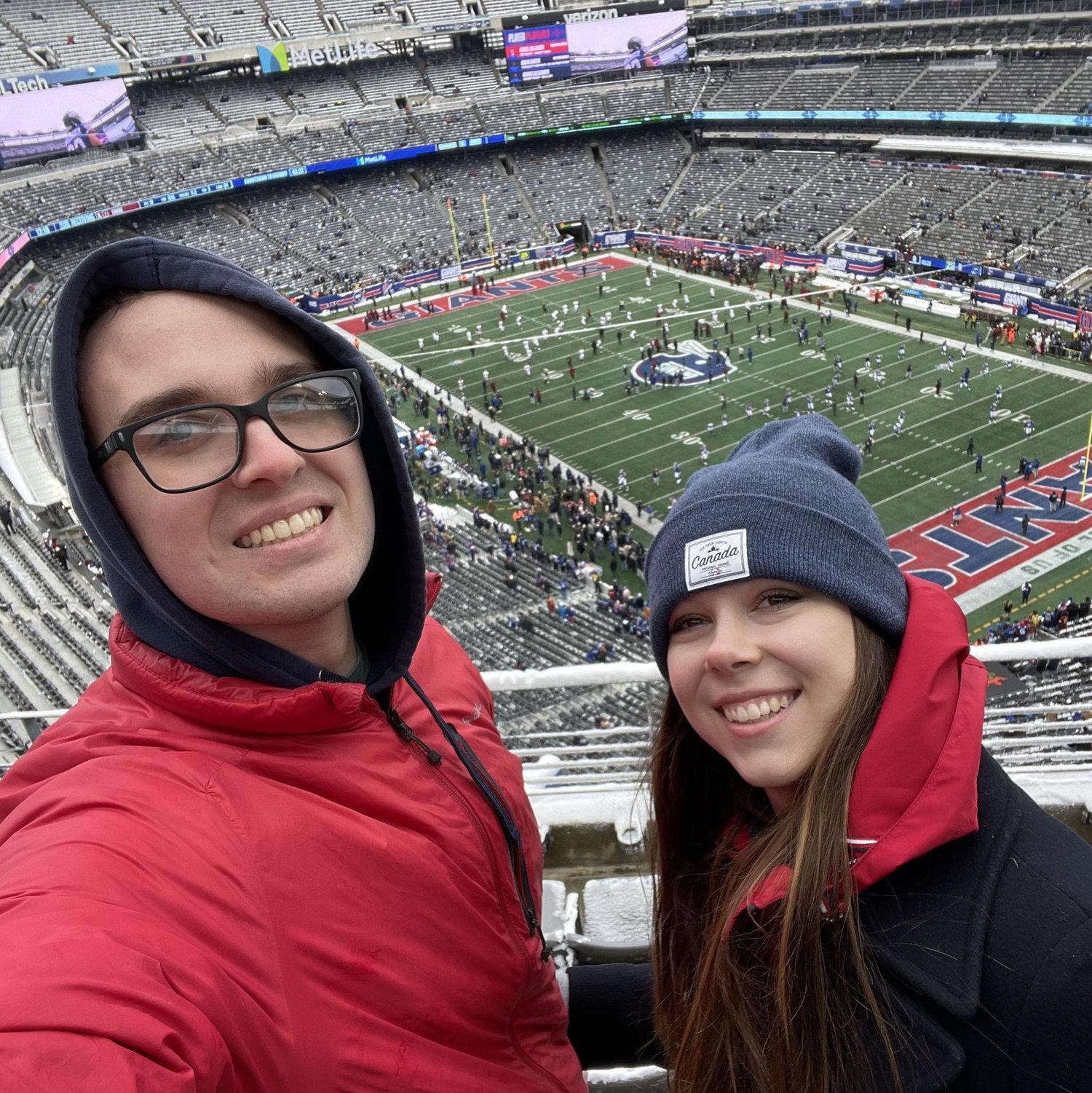 At the NY Giants' game, 2025