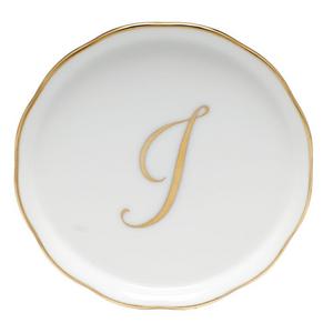 Herend Coaster "J" Monogram