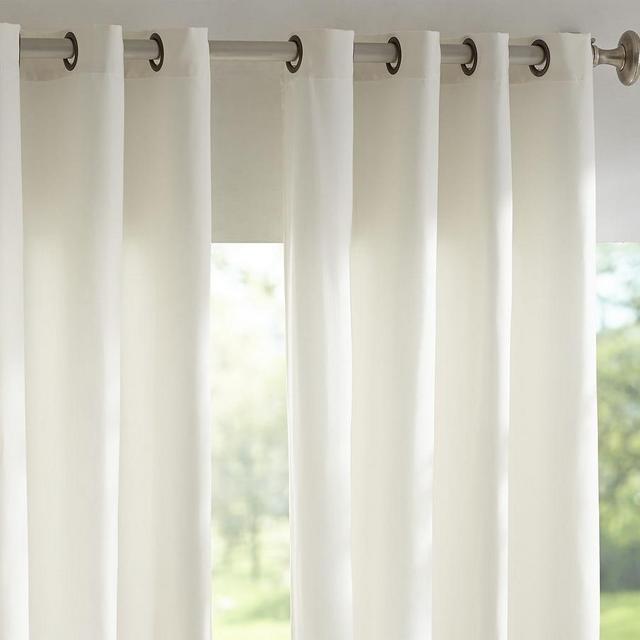Sunbrella® Solid Outdoor Rod Pocket Curtain, 50 x 124", Natural