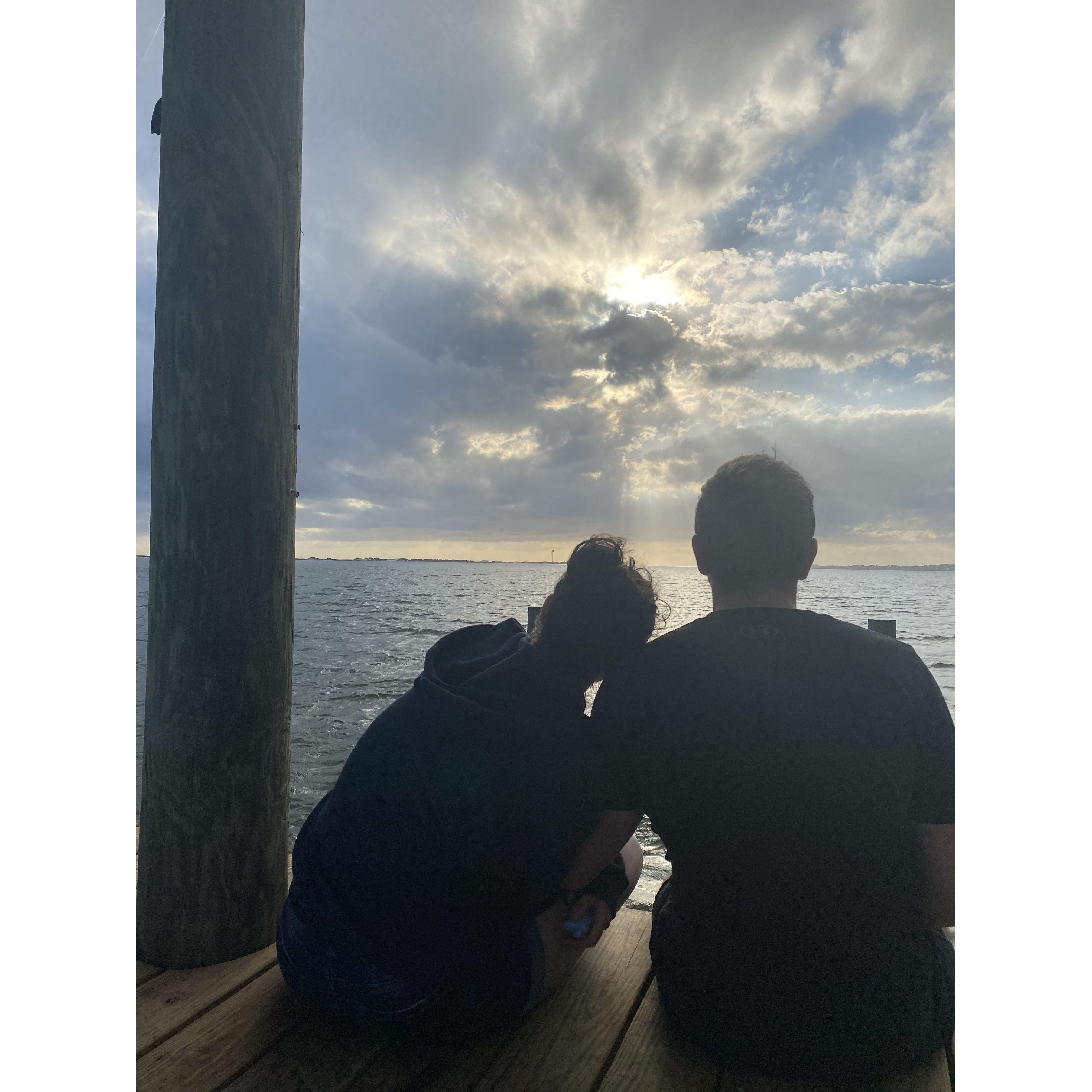 The first time we said we love each other was on our first trip to Destin!