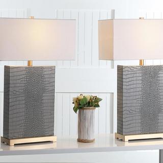 Joyce Faux Alligator Table Lamp, Set of 2