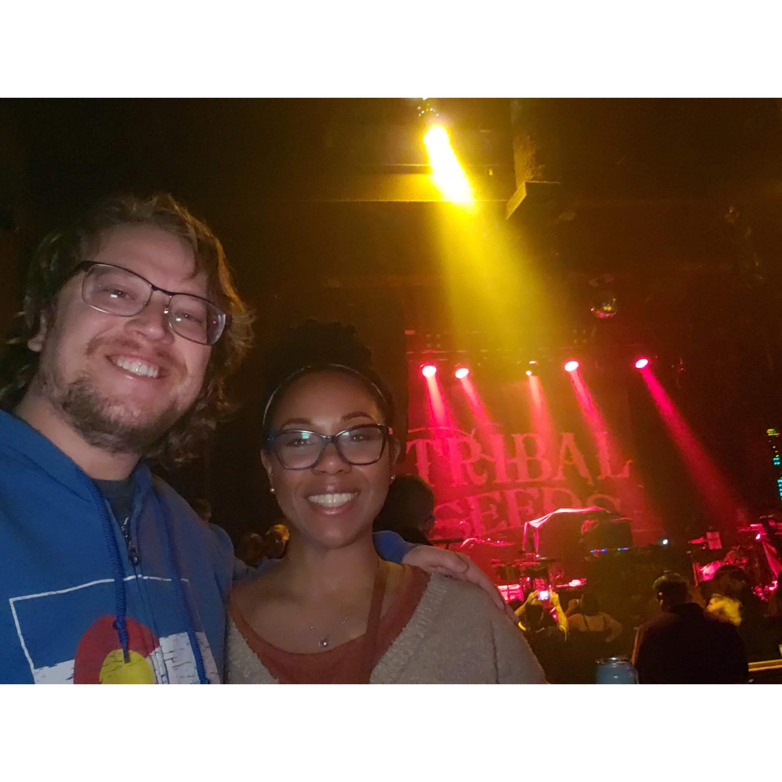 At a Tribal Seeds show.