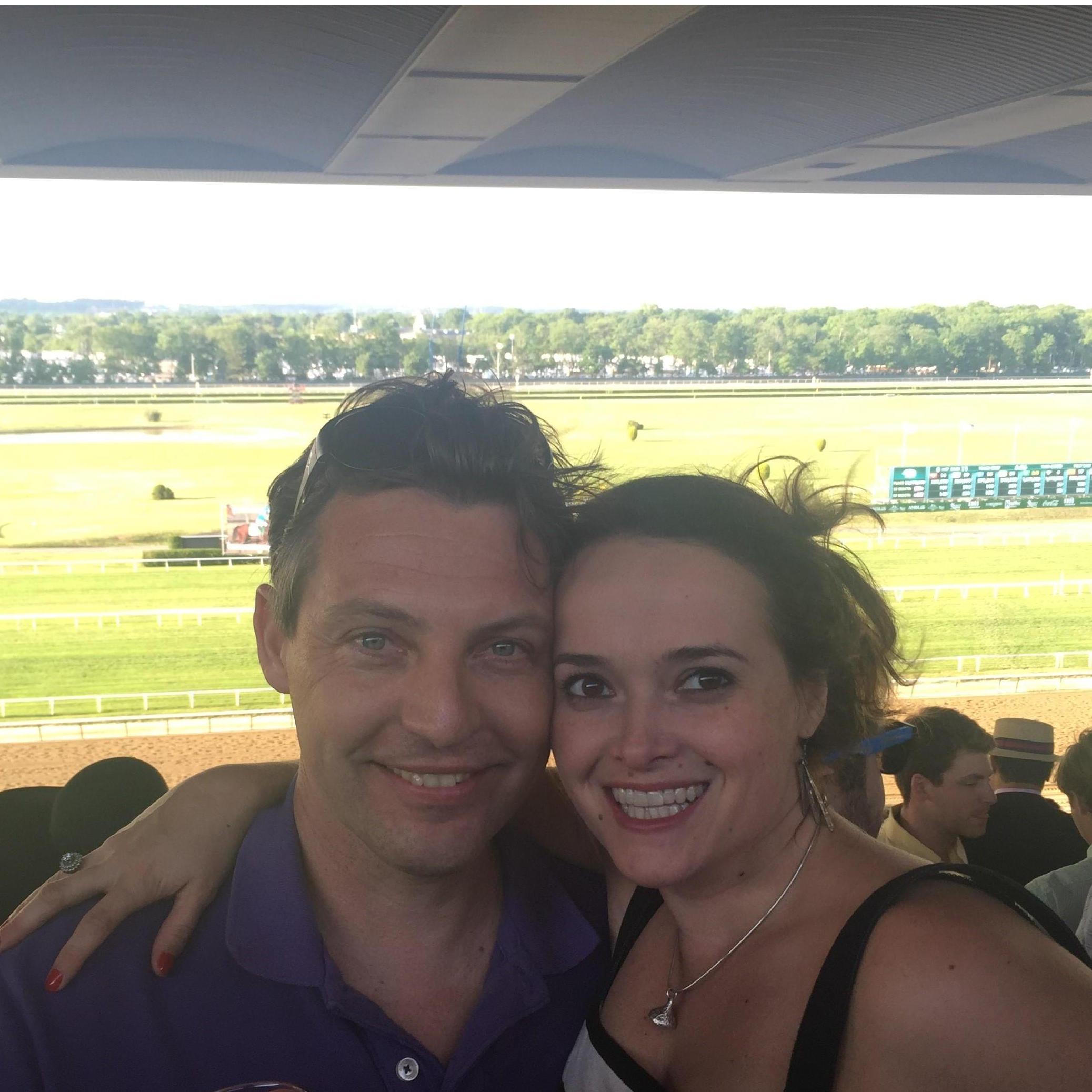 Witnessing history! American Pharaoh wins the Triple Crown. Belmont, NY - June 2015