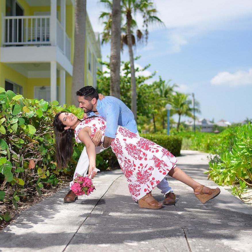 Post Tushar popping the question in a magical setting in the Bahamas