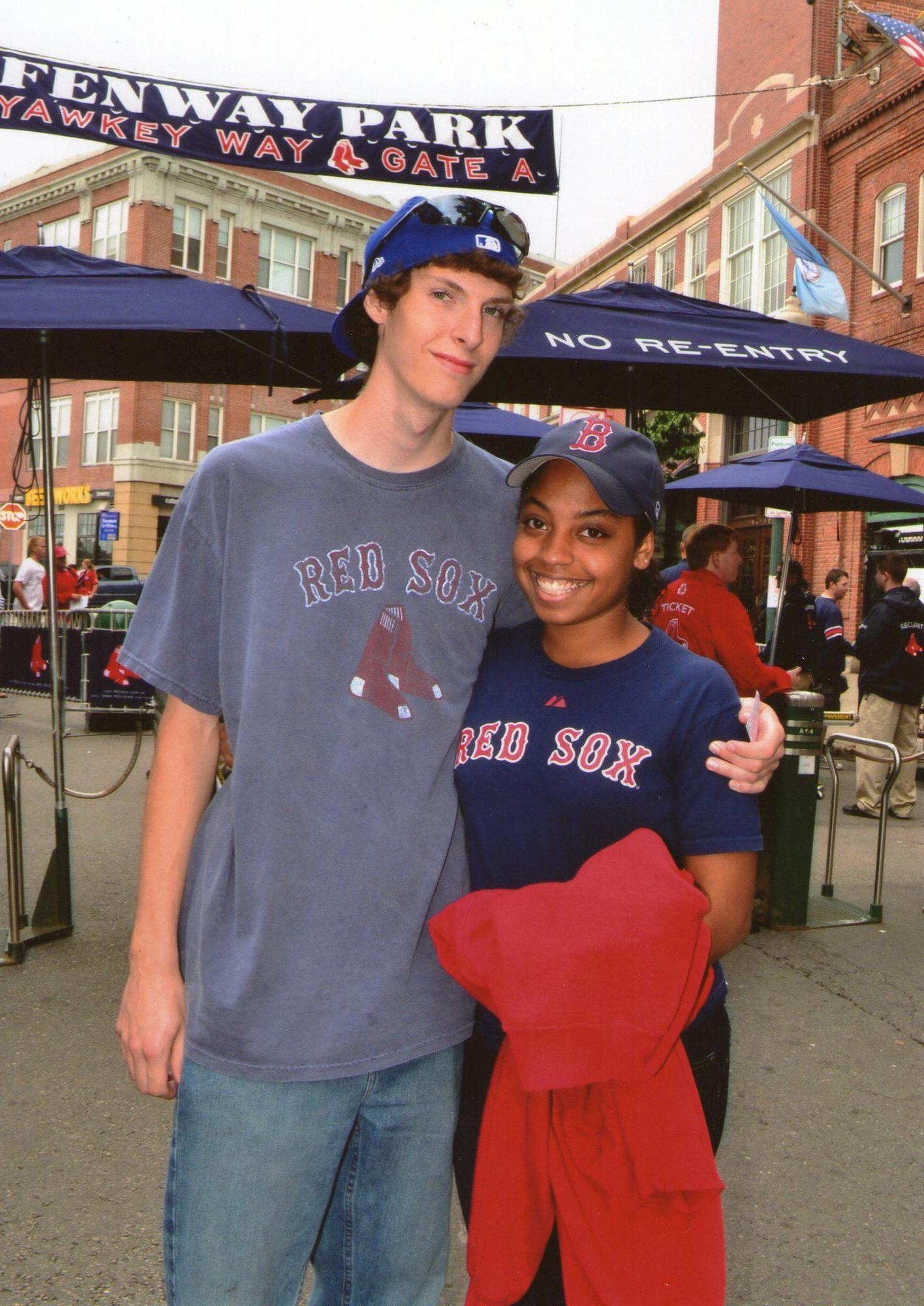 Baby Desireé & Stephen at their first Red Sox game together