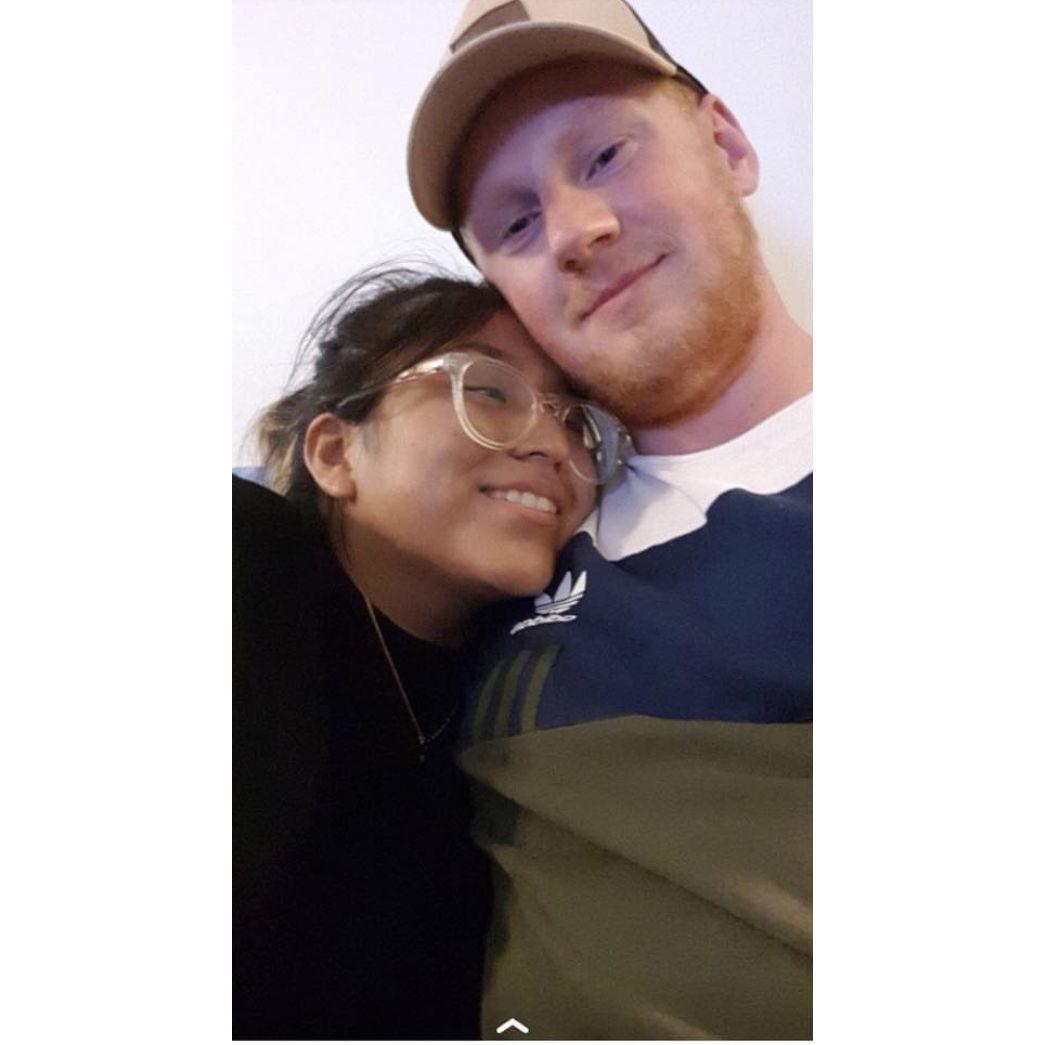Our first photo of each other and at this point our lives have changed forever