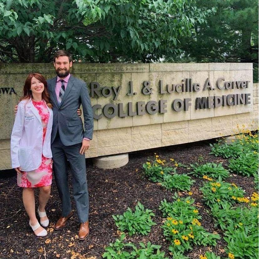 Hannah's whitecoat ceremony for PA school. Spencer then supported her throughout her following years of study