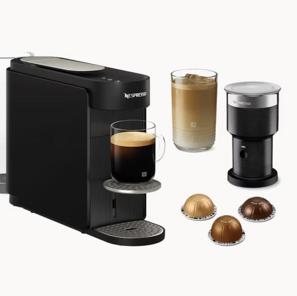 Vertuo Up Ink Black & AeroXL Milk Frother