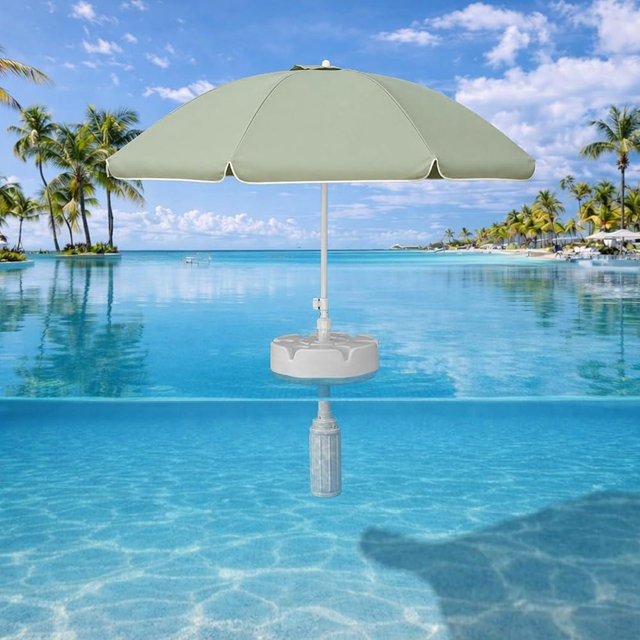 Swimbrella Floating Pool Umbrella provides the perfect shade canopy for the lake, river, beach or the pool! 6 cup holders for your drinks and snacks! Create your own shade oasis with the 7ft diameter sun shade. (SALTED LIME)