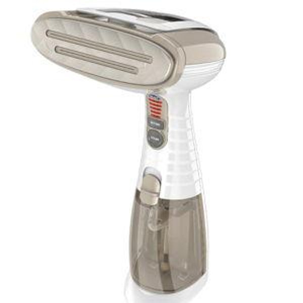 Conair Handheld Garment Steamer for Clothes, Turbo ExtremeSteam 1875W Fabric Steamer, Portable Handheld Design, Strong Penetrating Steam, White/Champagne