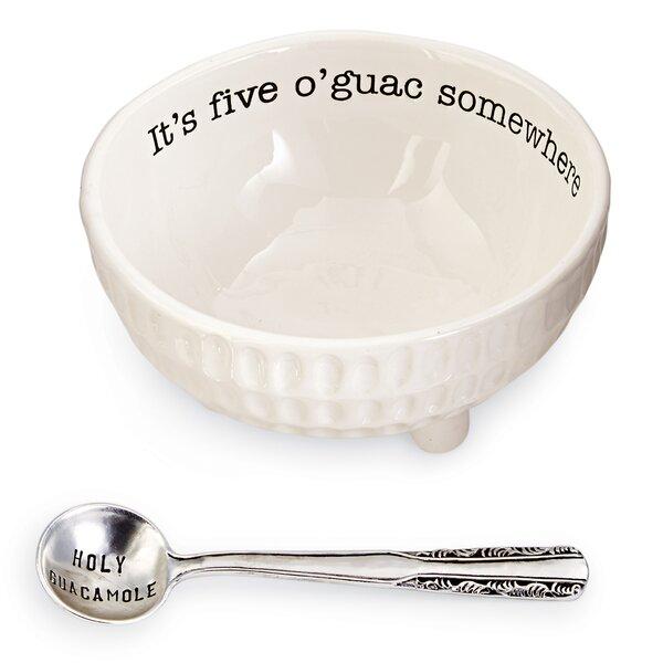 Mud Pie Guacamole Dip 2 Piece Condiment Server Set