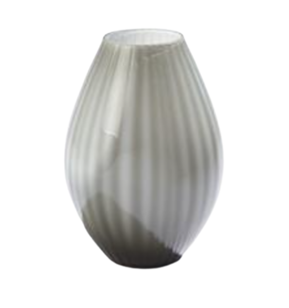 CASEED GLASS STRIPE VASE | SMALL | GREY