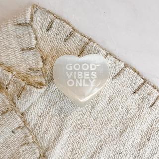 Personalized Polished Selenite Heart