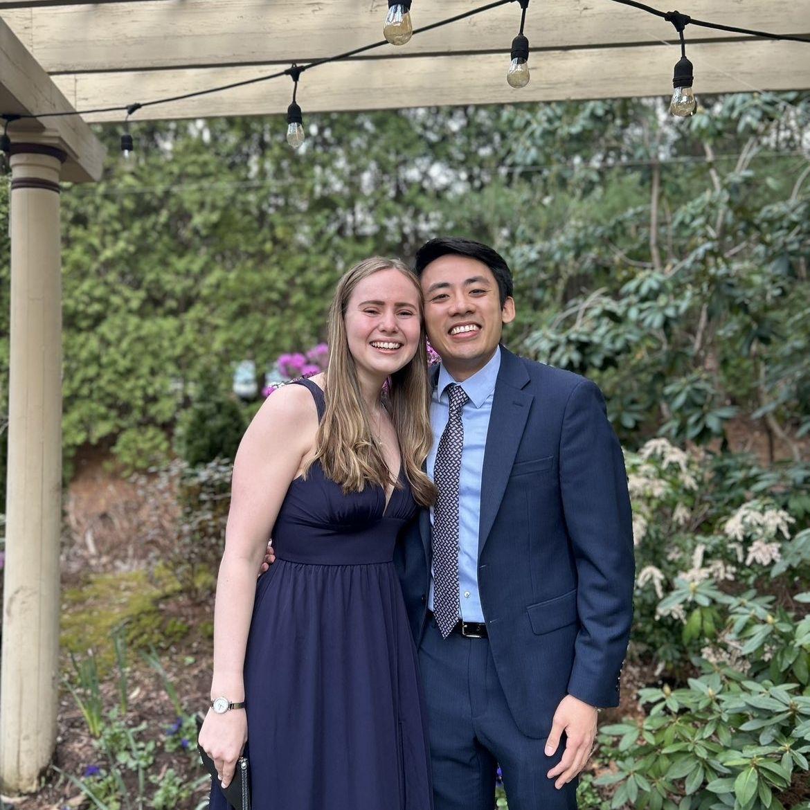 All dressed up for Erica's dental school formal - April 2024