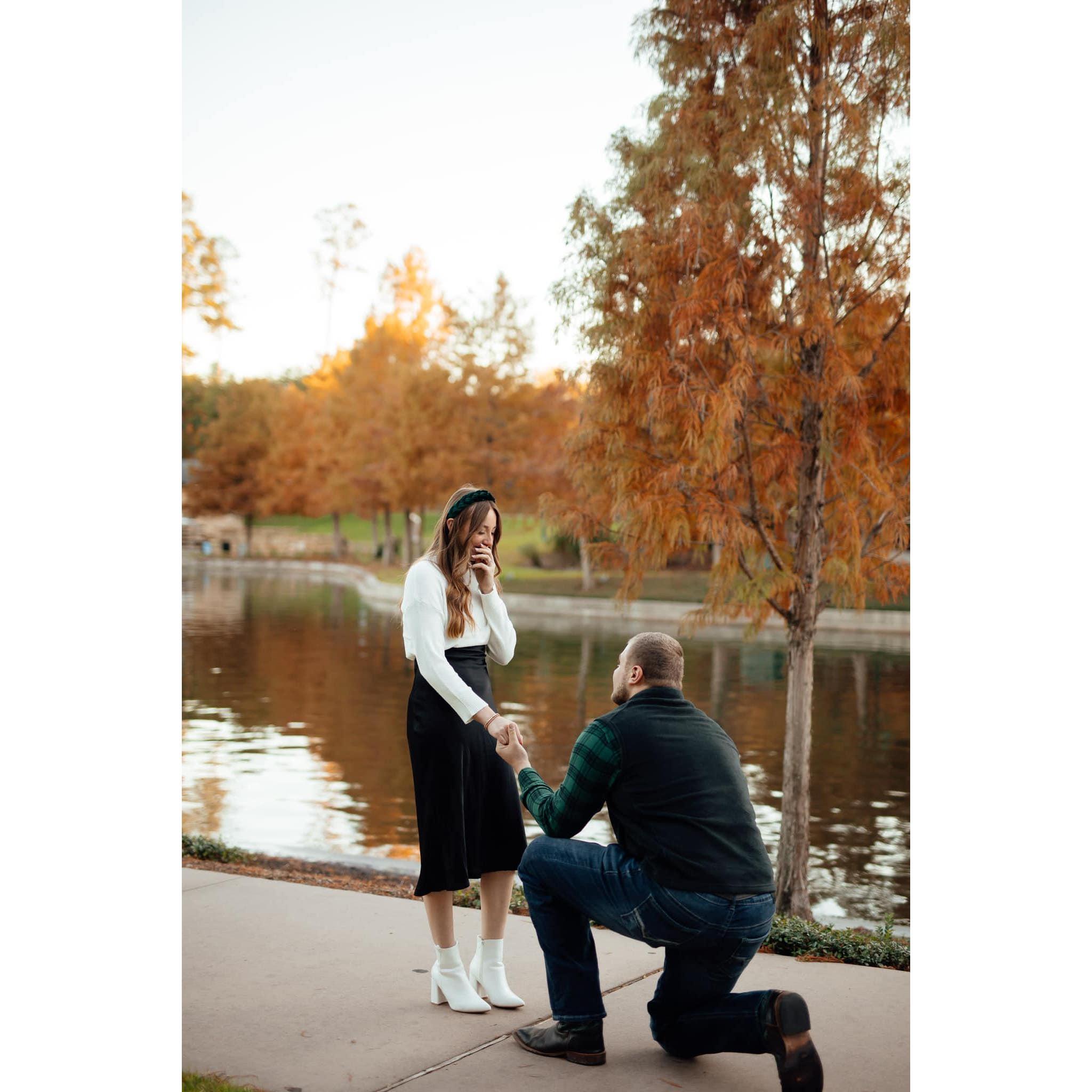 He popped the question!!!
11/27/22