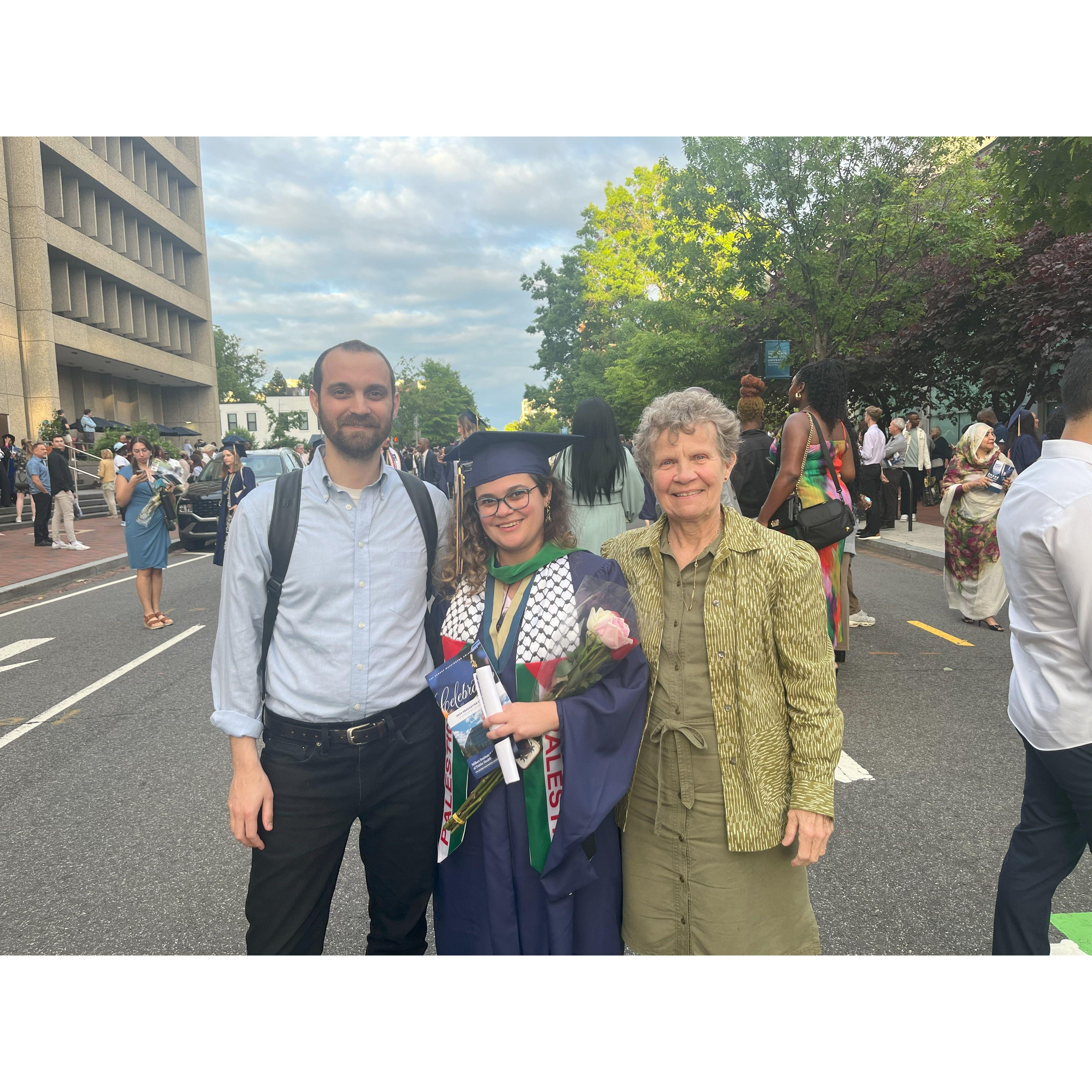 Sarah's graduation from George Washington University.