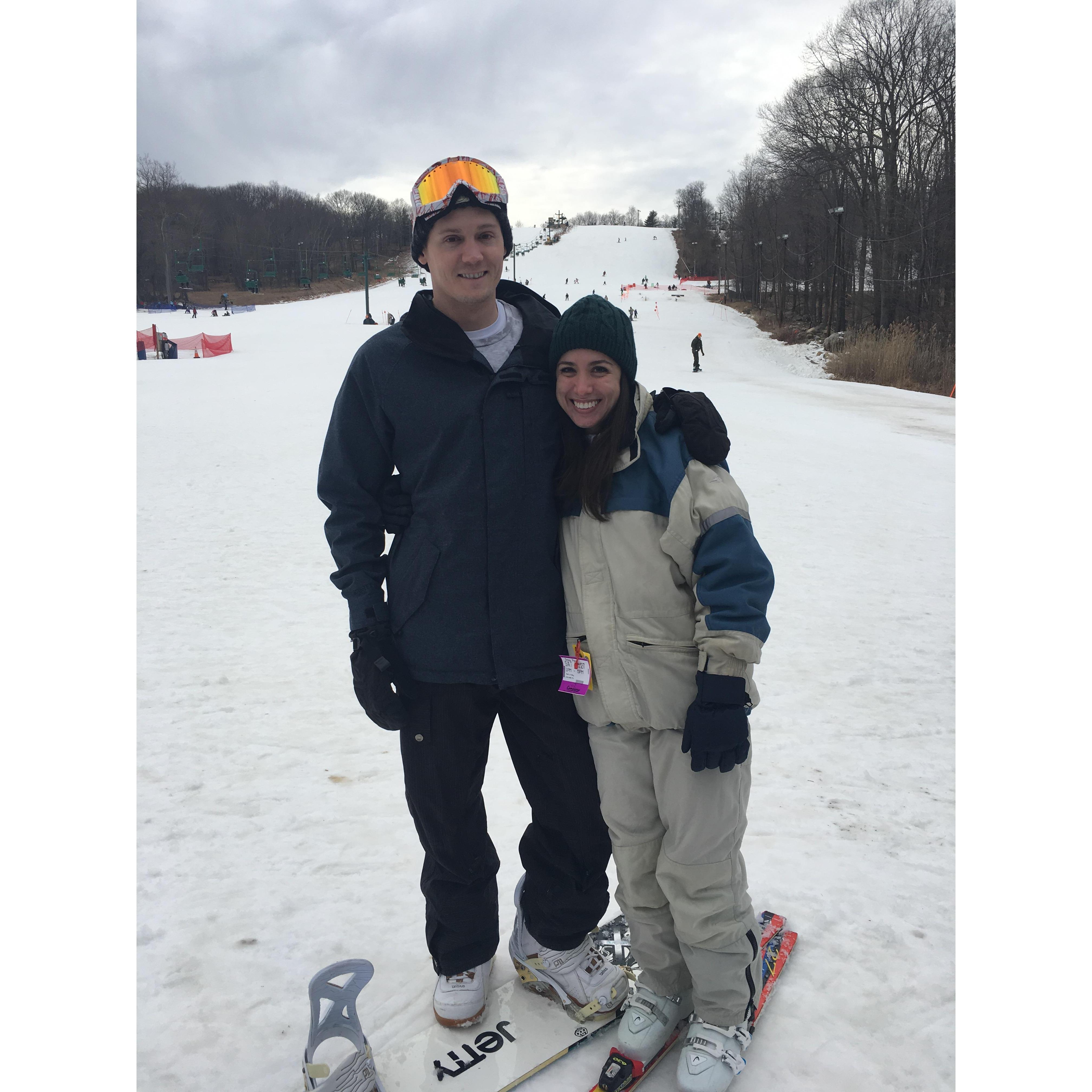 Alyssa's first time skiing