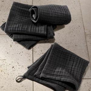 5pk Organic Gauze Washcloth Set - Casaluna™ - Black