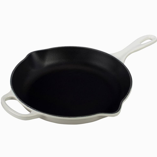 Le Creuset Iron Handled Skillet, White