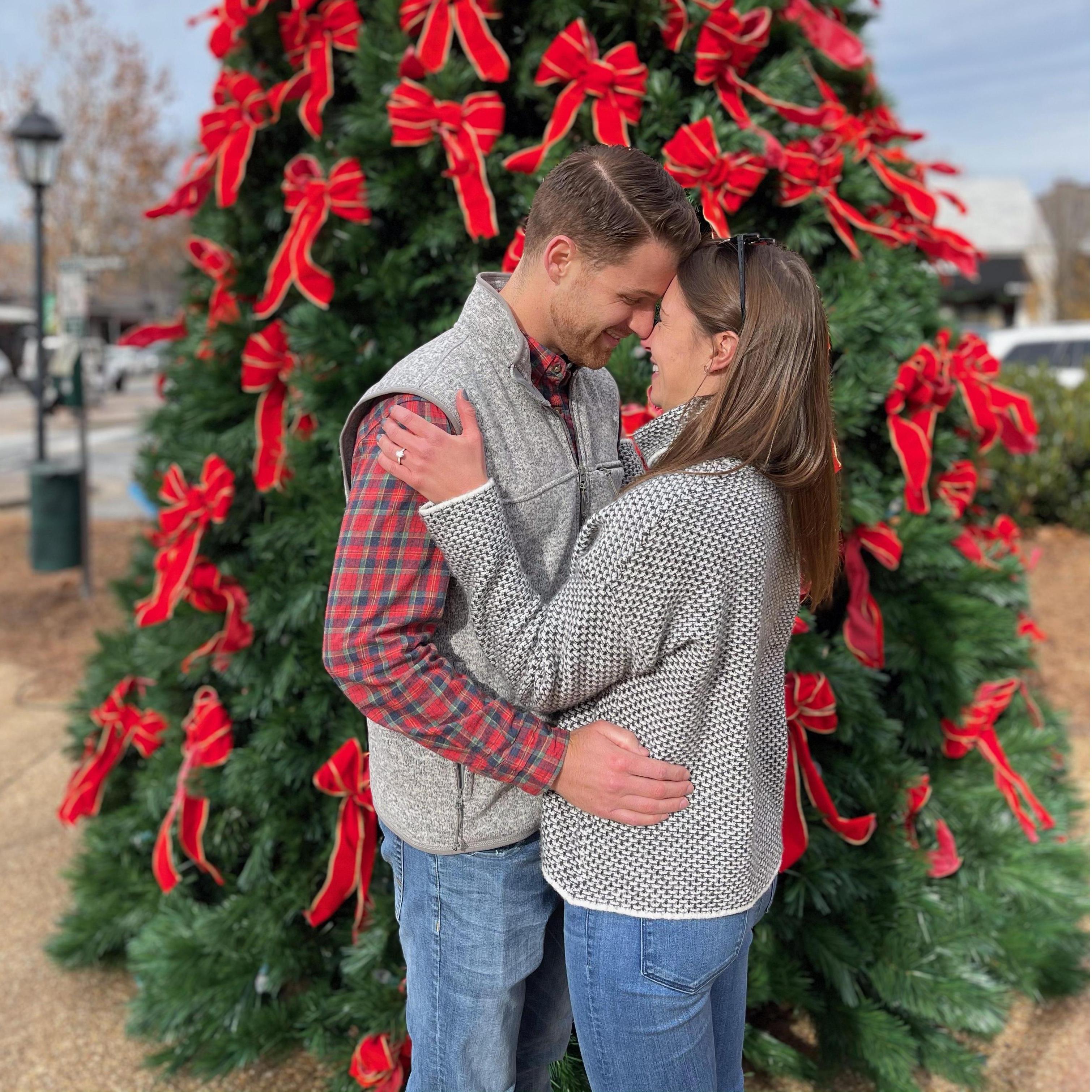 Happiest day! Engaged in the Old Roswell Square- right next to the bench where we first said "I love you" - December 23, 2020