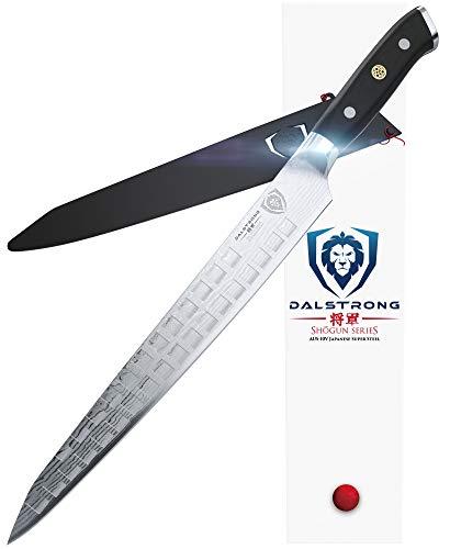 DALSTRONG Ultimate Slicing Knife - The"Tokugawa" - 10.5" Shogun Series Sujihiki -Damascus - AUS-10V Japanese Super Steel - w/Sheath - Meats - Fish - Sushi - Sashimi - BBQ