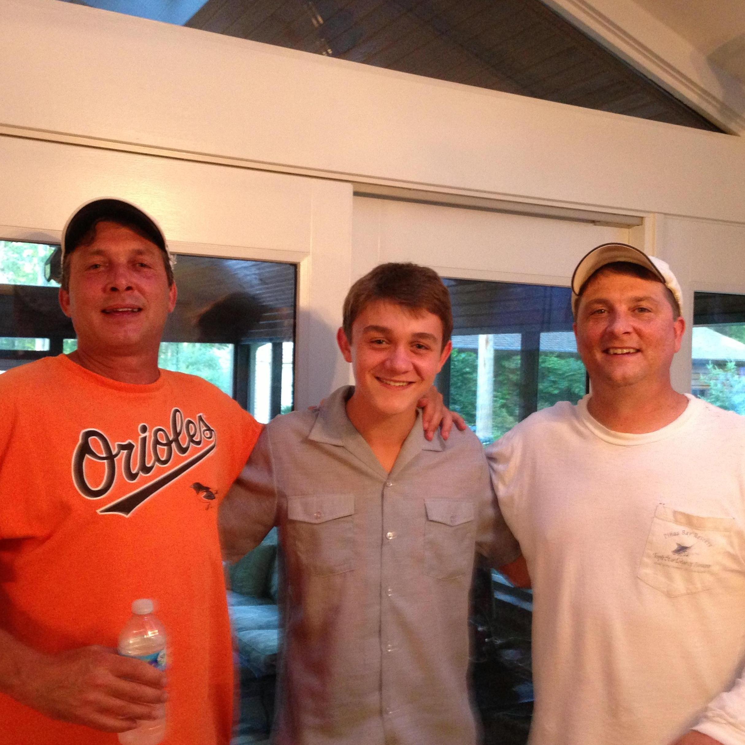 Jake hanging with his uncles in Maryland
(Donnie, Jake, & Ken)