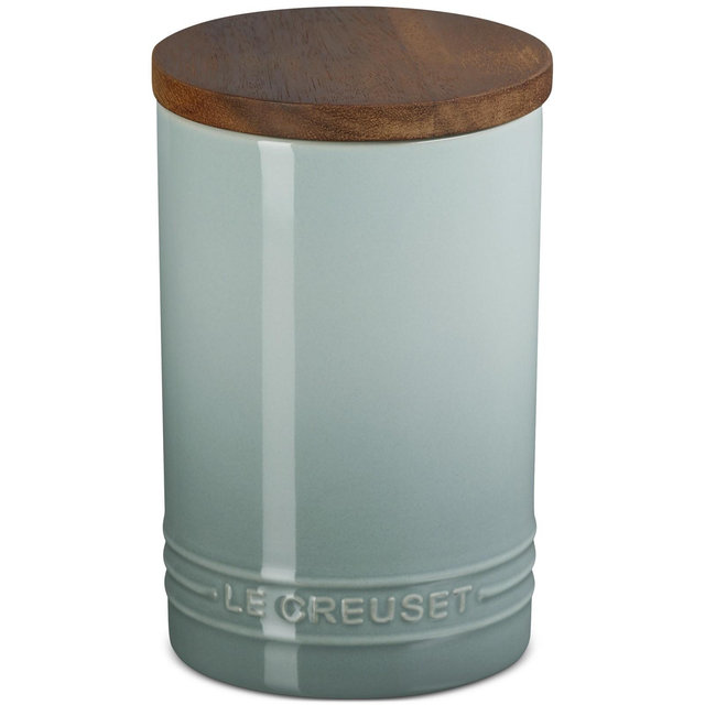 Le Creuset Stoneware Signature Canister with Wood Lid, 26-Oz.