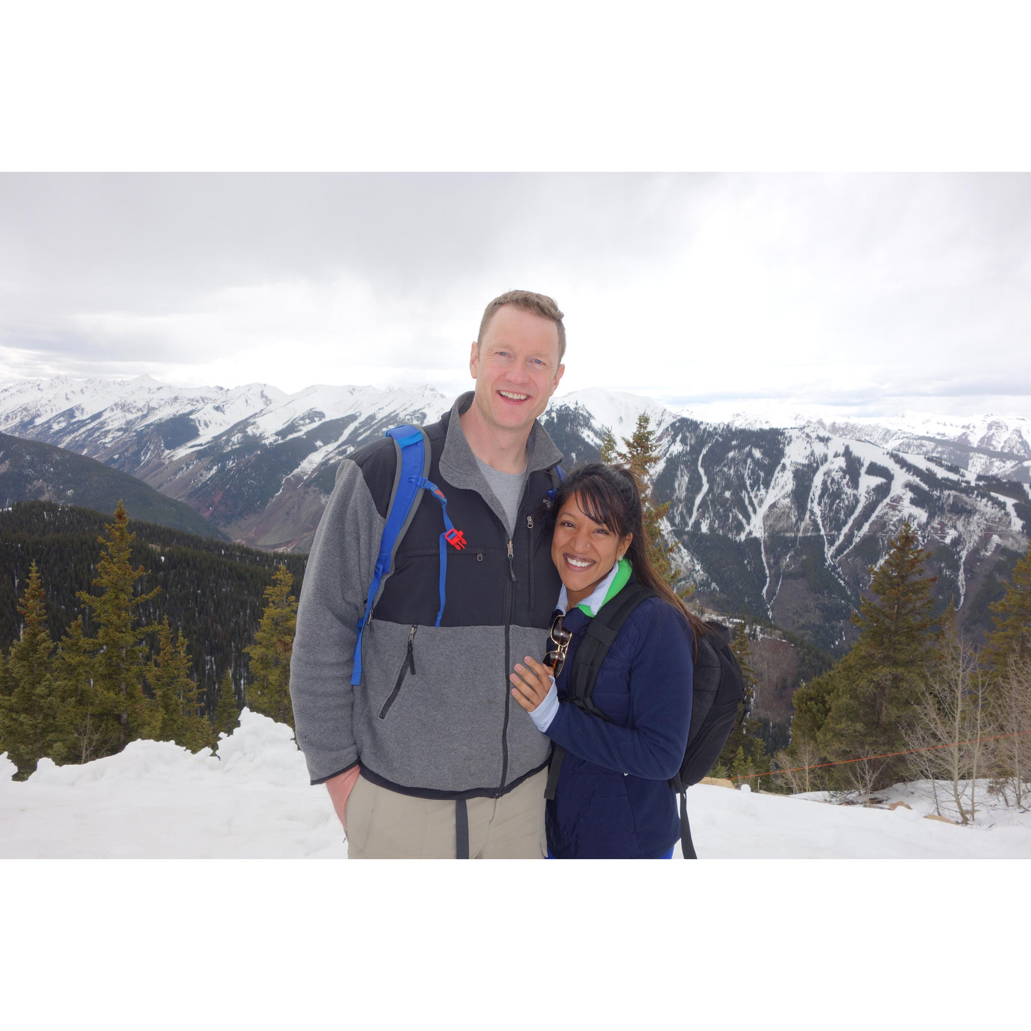 On top of the ski hill in Aspen, Co in May 2019.