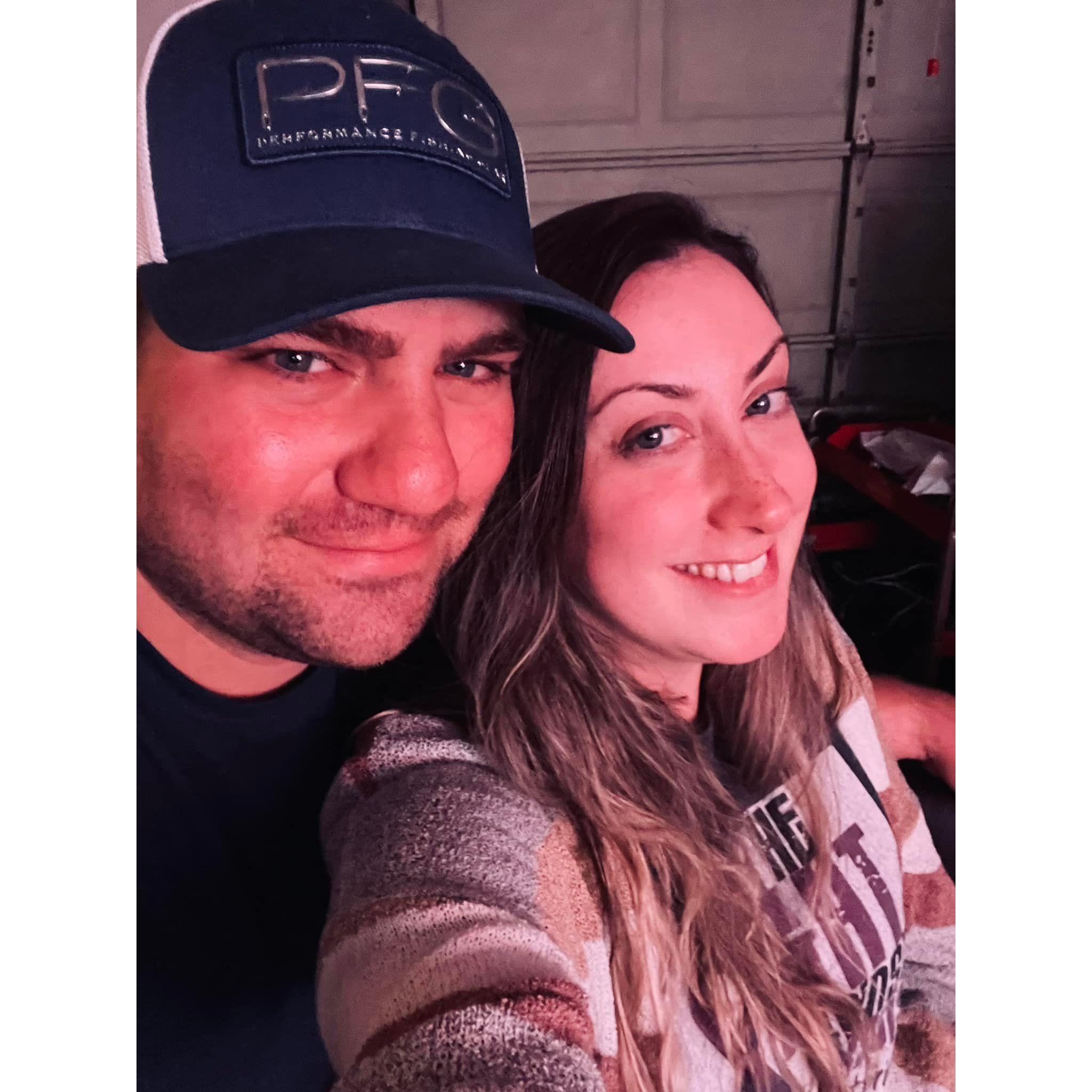 Kathryn and Aaron share a musical passion for karaoke and spent a lot of their first couple years together singing karaoke in the garage late into the night, often with their good friend Juan!
