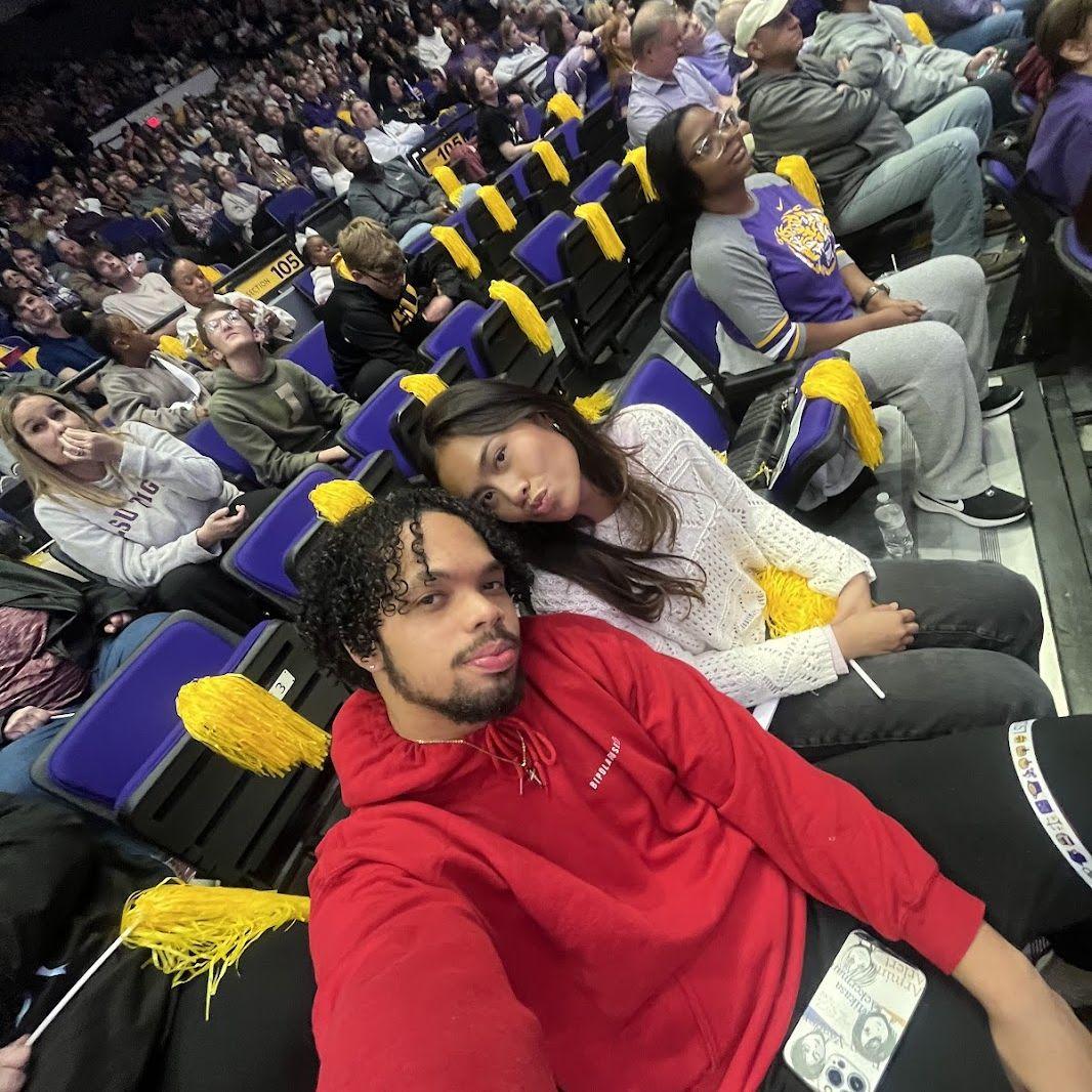 At a LSU gymnastics meet!