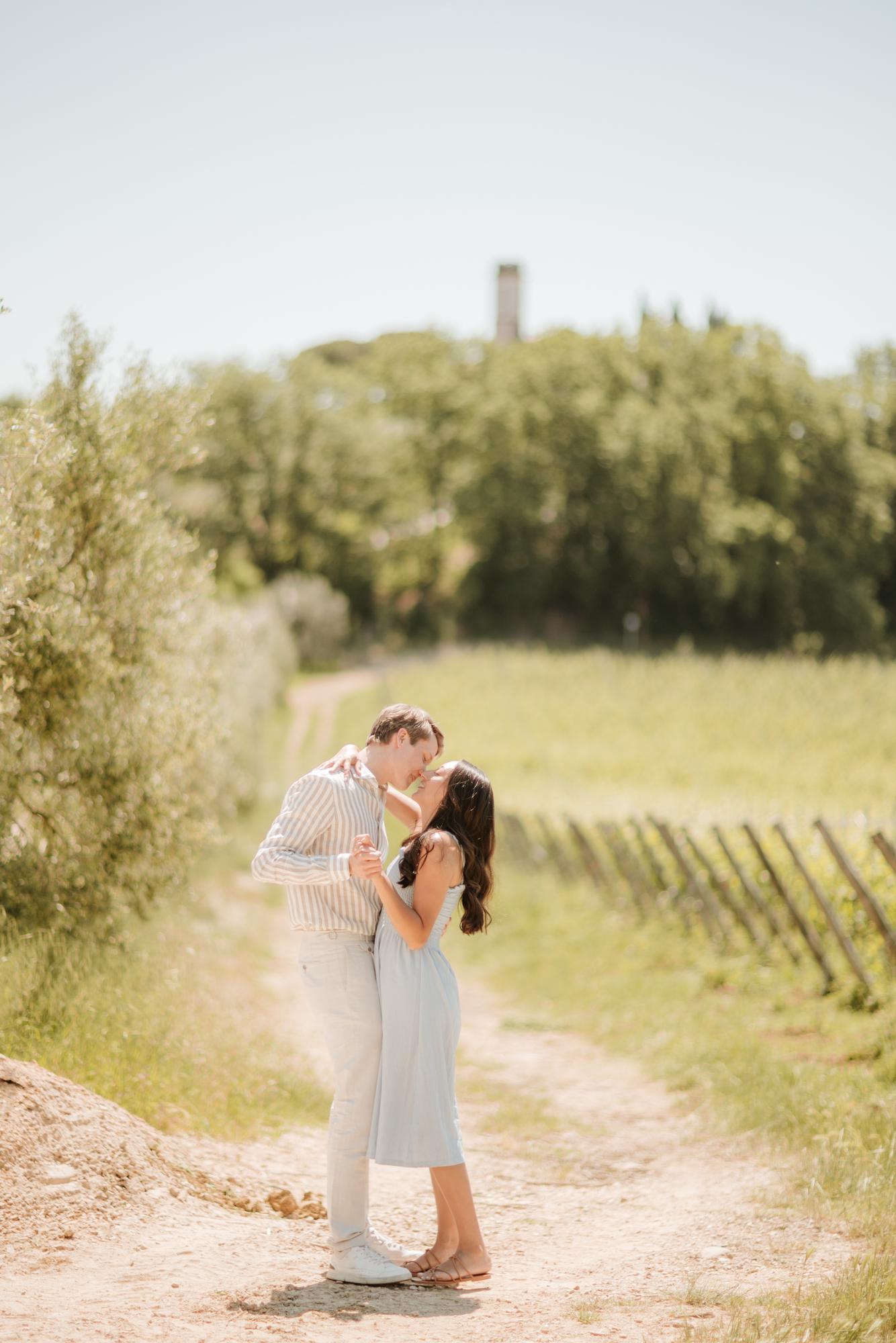 Engagement Photos at Corzano e Paterno in Tuscany