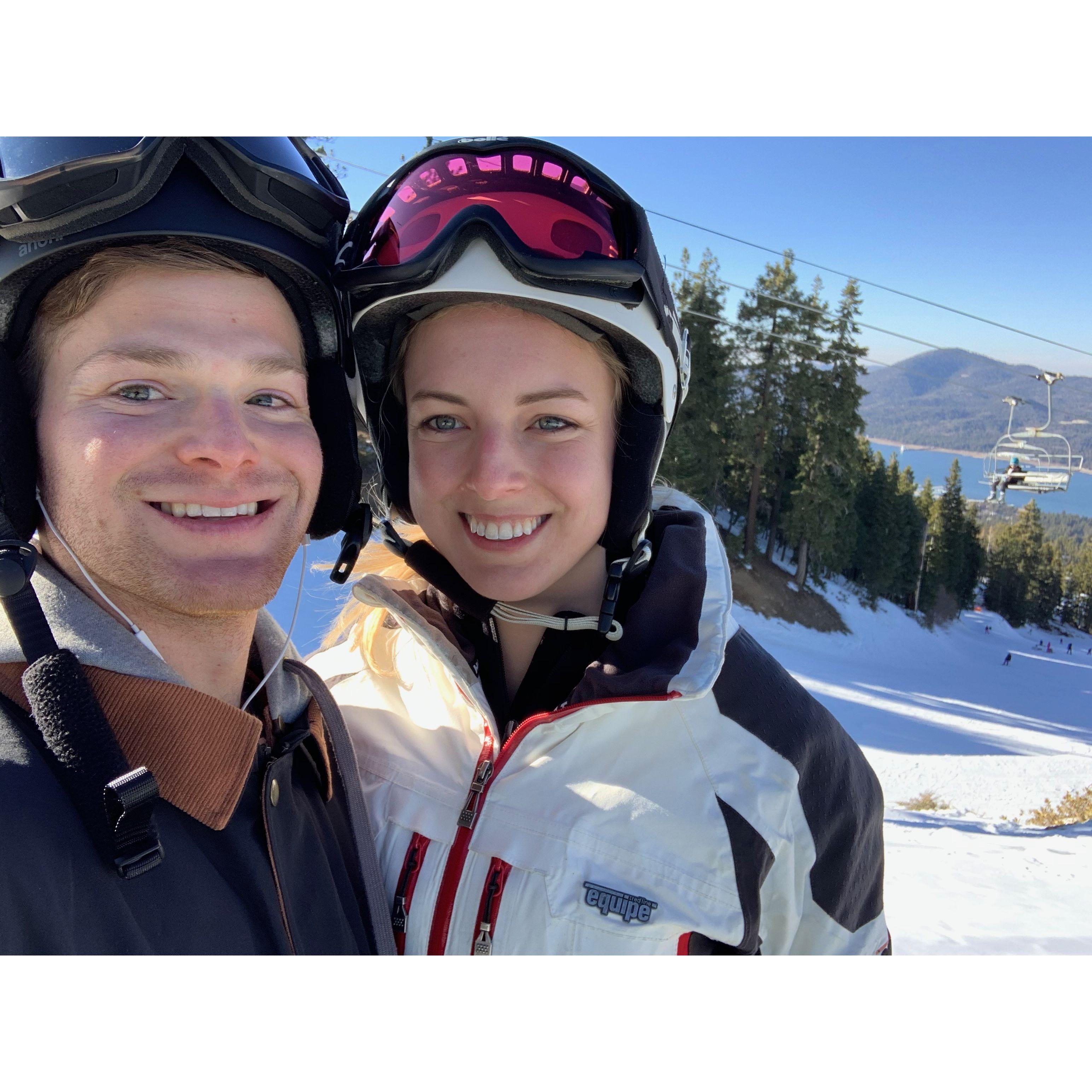 Our first trip together - skiing in Big Bear
