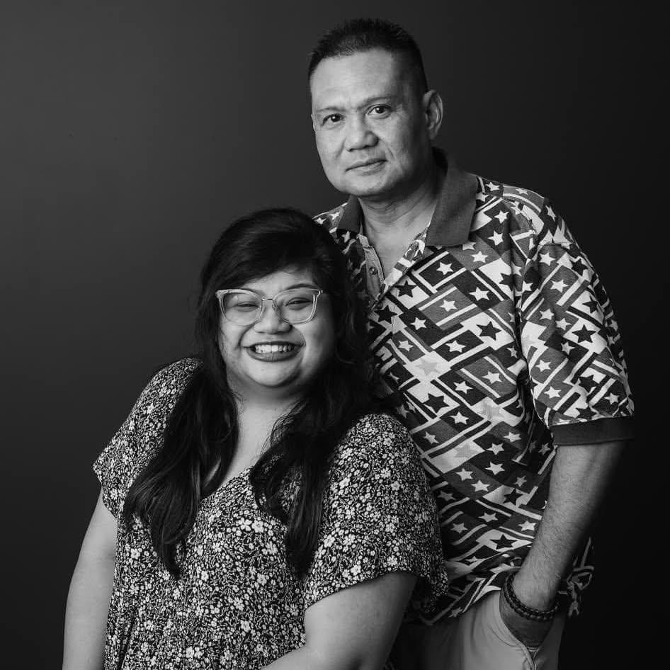 Khalil pictured with her late father Jose Sr Uvero