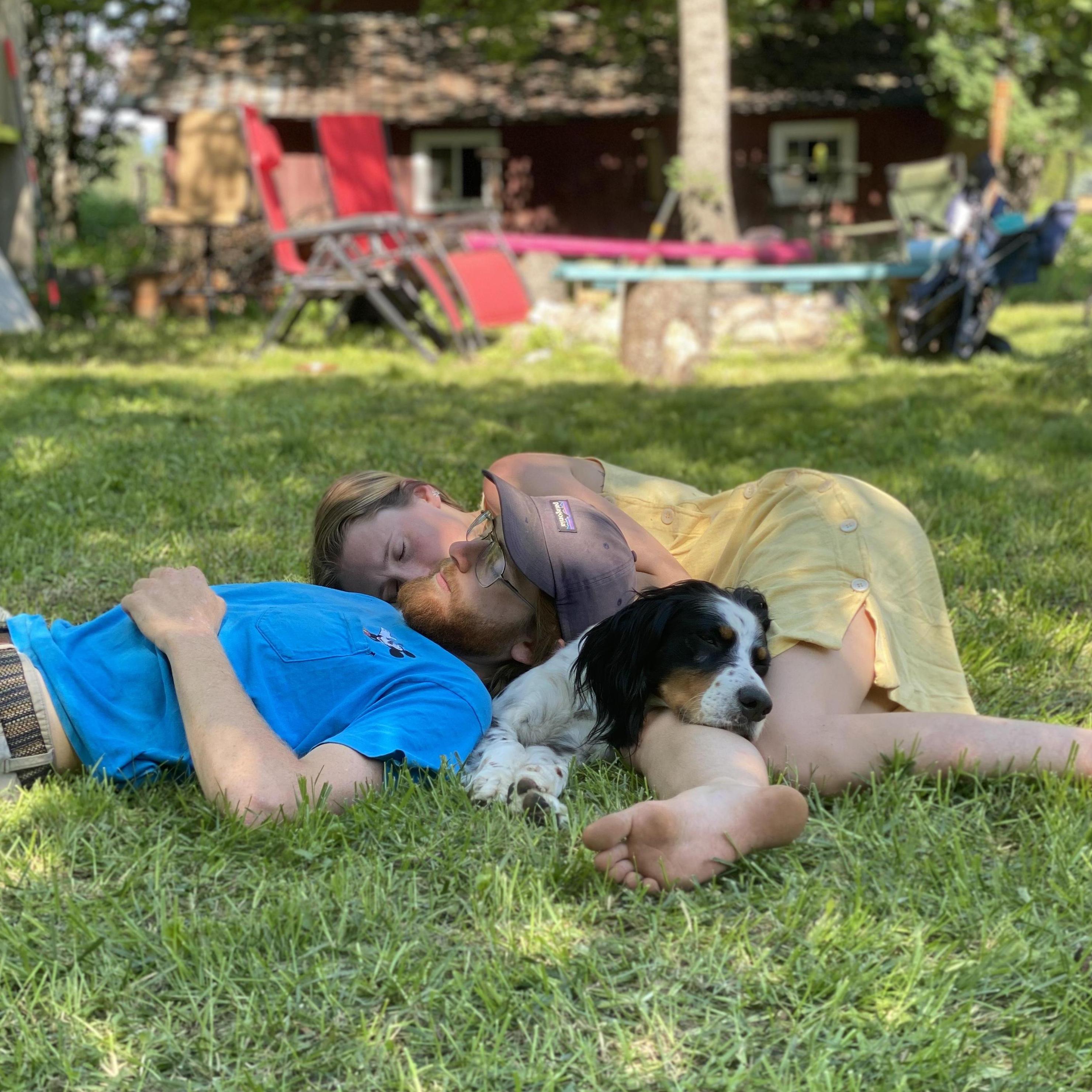Family nature naps in the summer.