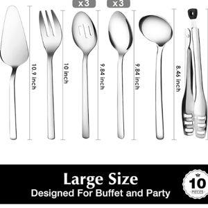 Hostess Serving Utensils (Set of 10 - Stainless Steel)