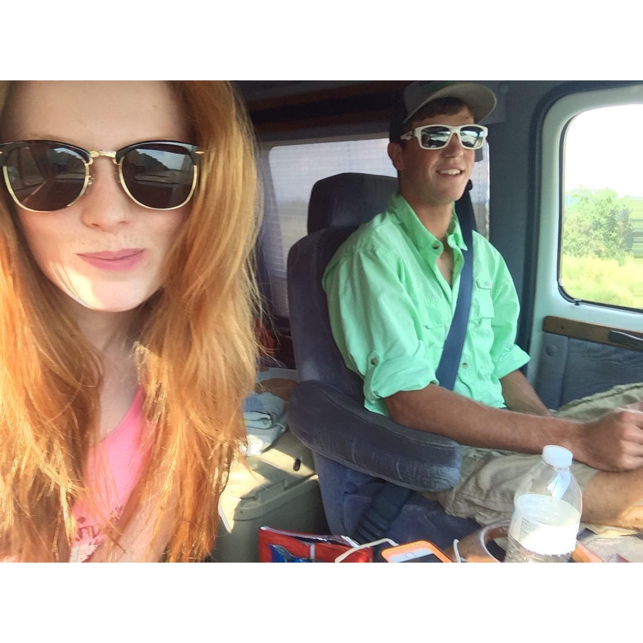 Road tripping to Fort Smith to meet baby Raleigh!!