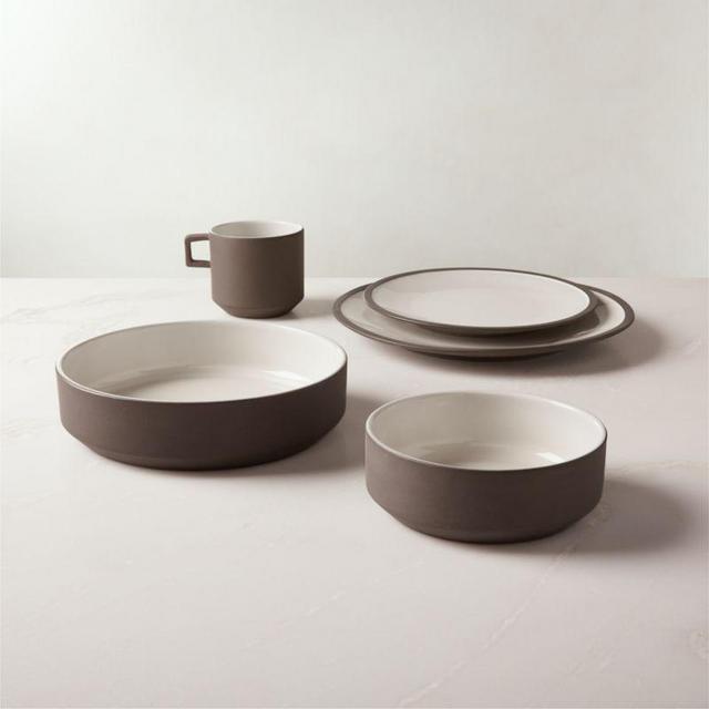 Caviar White Clay Dinnerware